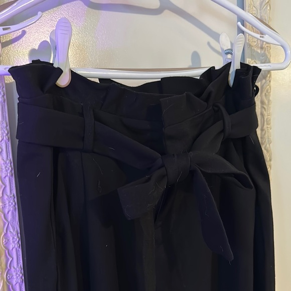 VERO MODA | Black Paper Bag Trousers - Picture 3 of 10